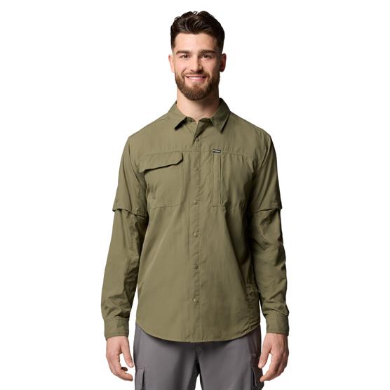 Columbia Mens Skien Valley Long Sleeve Shirt  Stone Green