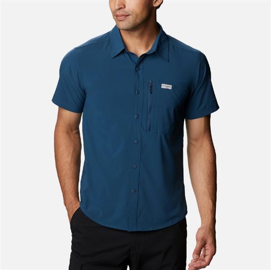 Columbia Triple Canyon Kortærmet Herreskjorte - Petrol Blue