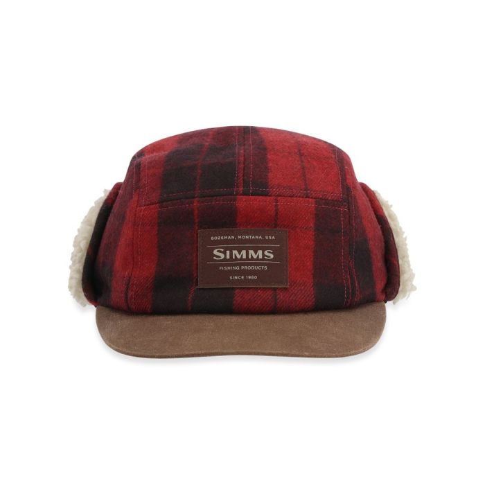 Simms Coldweather Cap Red Buffalo Plaid