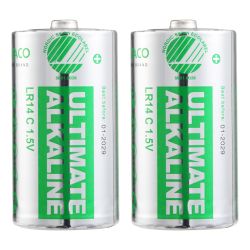Deltaco Ultimate Alkaline Batterier LR14 C - 2-pak tilbud