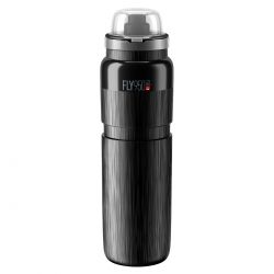 Elite Bottle Fly Mtb Tex Black  Grey Logo  Ml   Drikkeflaske