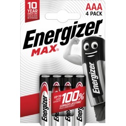 Energizer Max AAA Batterier 4 Pak - Hurtig Levering!