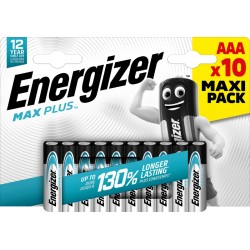 Energizer Max Plus AAA Batterier 10-Pack - Hurtig Levering!