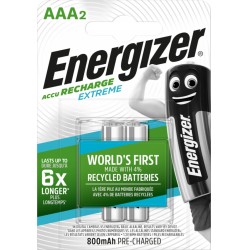 Energizer Recharge Extreme Eco AAA Batteri 2-Pack 800mAh