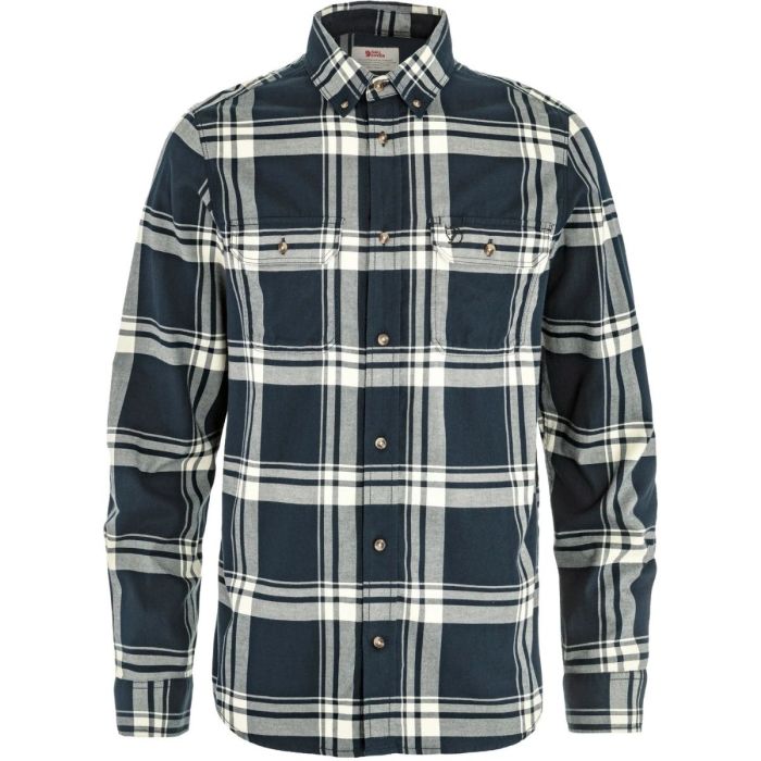 Fj? Llr? Ven ? Vik Lite Flannel Skjorte Dark Navy Chalk White