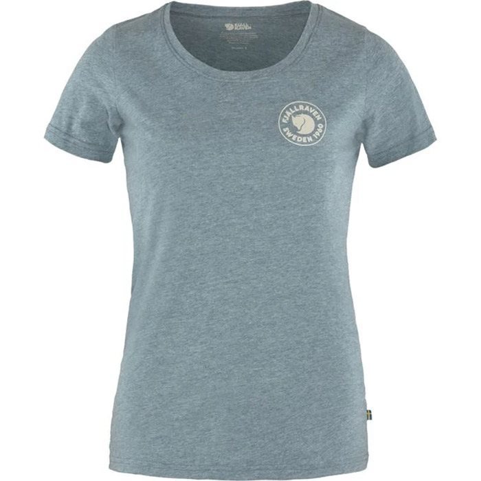 Fjällräven 1960 Logo T-Shirt til kvinder – Blå Melange