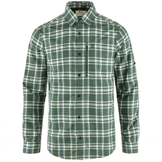 Fj? Llr? Ven Abisko Hike Shirt L S Mens  Chalk White   Deep Patina