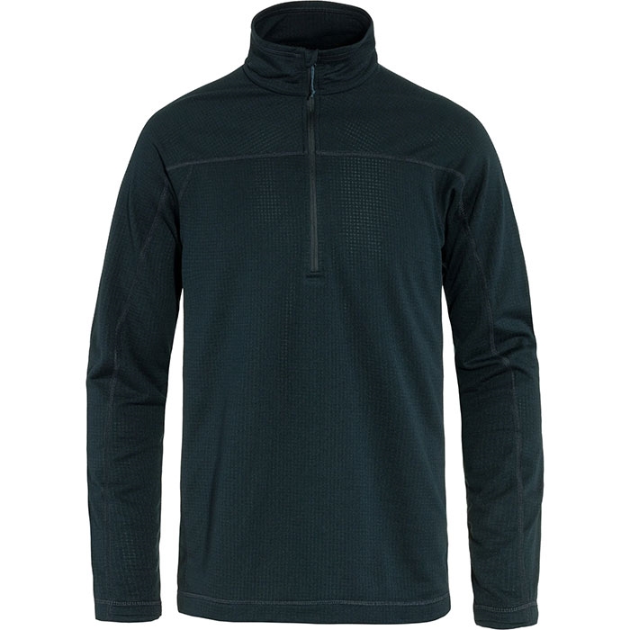 Fj? Llr? Ven Abisko Lite Fleece Half Zip Herre   Mænd Dark Navy L   Fleecejakker