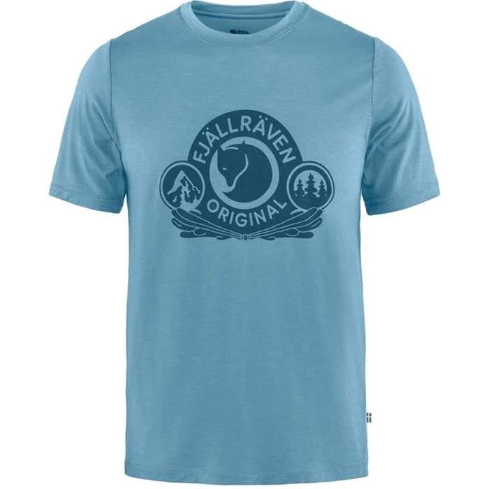 Fjällräven Abisko Wool Classic T-shirt til mænd - Blå