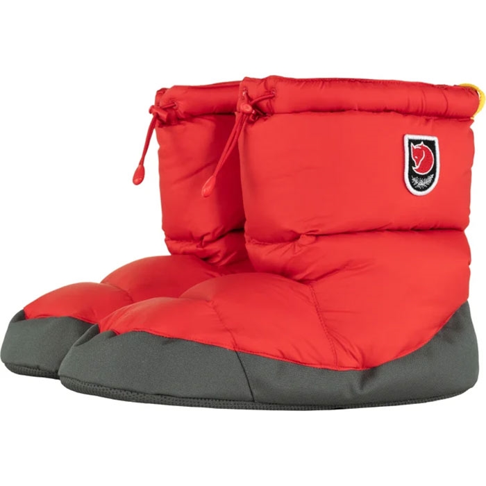 Fjällräven Expedition Down Booties – Varme Hjemmesko i Rød
