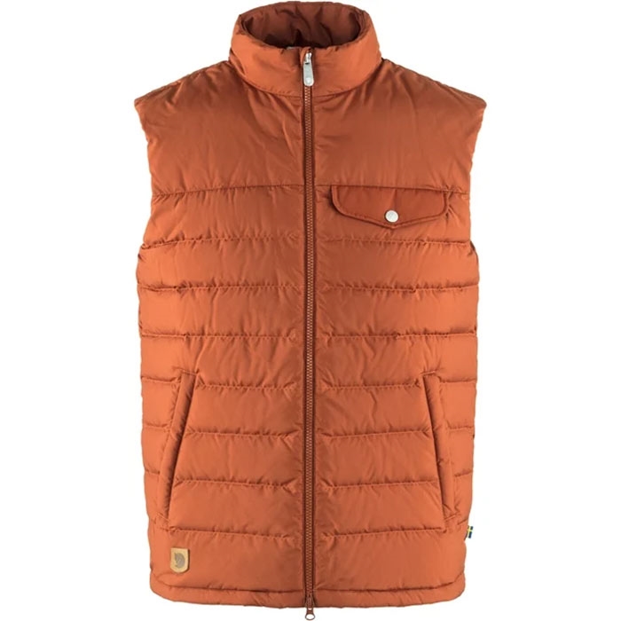 Fjällräven Dunjakke Vest til Mænd - Autumn Leaf, Hurtig Levering