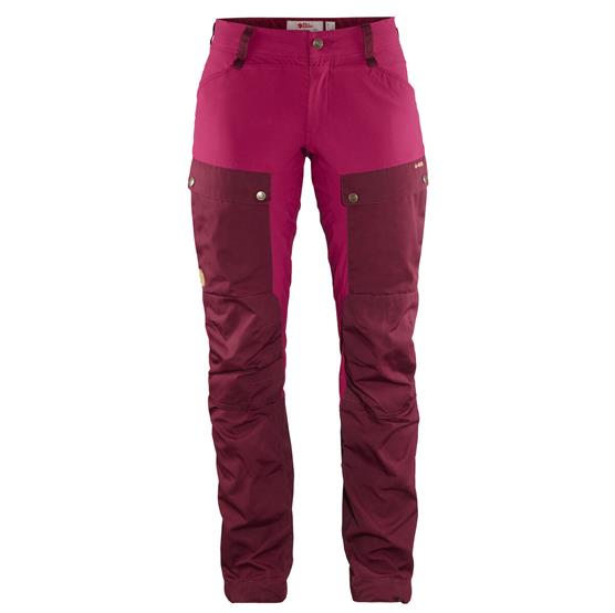 Fjällräven Keb Curved Bukser til kvinder – Mørk Garnet Plum