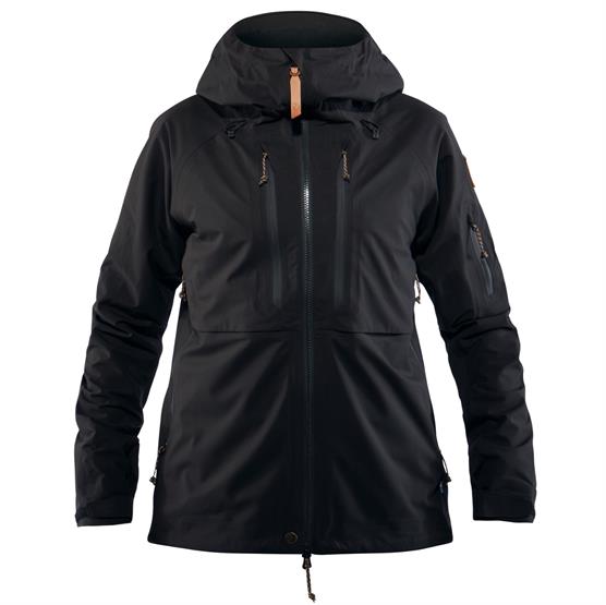 Fjällräven Keb Eco-Shell Jakke til Dame - Sort Udsalg!