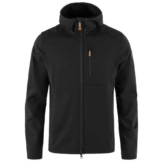 Fjällräven Keb Fleece Hoodie til mænd - Sort tilbud!