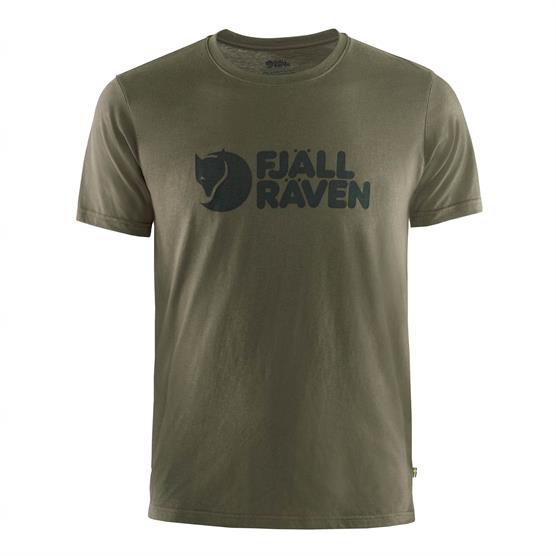 Fjällräven Ven Logo T-Shirt til mænd - Mørk Oliven