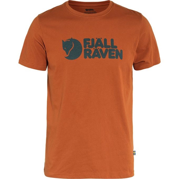 Fjällräven Logo T-Shirt til Mænd – Terracotta Brun Udsalg!