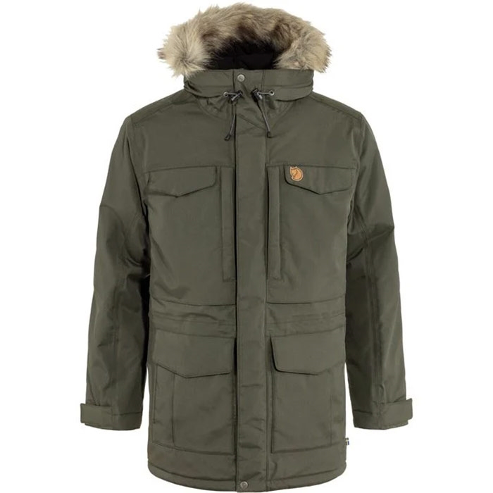 Fjällräven Nuuk Parka Herre – Vinterjakke i Deep Forest