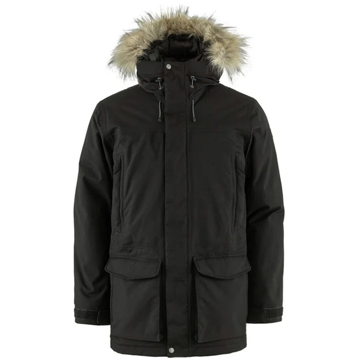 Fjällräven Nuuk Lite Parka til Mænd – Sort Vinterjakke på Tilbud