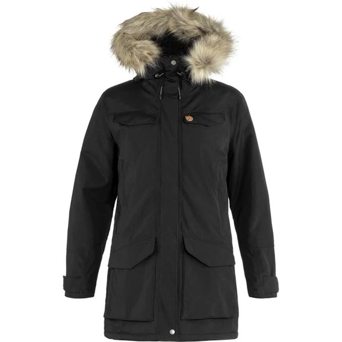 Fjällräven Nuuk Parka til kvinder - Sort jakke på tilbud!