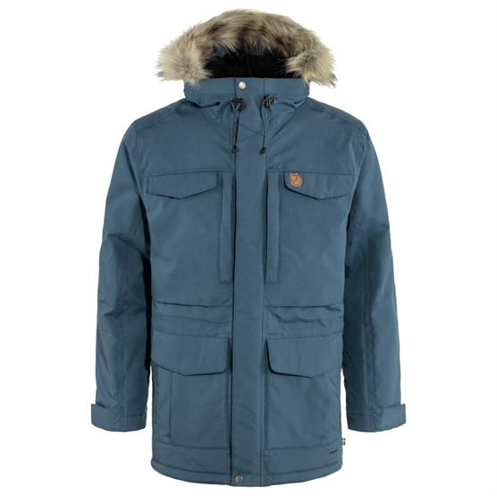 Fjällräven Nuuk Parka til mænd - Vinterjakke i blå
