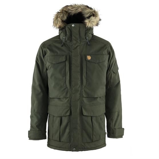 Fjällräven Nuuk Parka til mænd - Vinterjakke i Dybe Skov