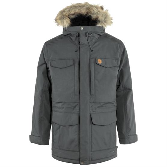 Fjällräven Nuuk Parka til mænd - Vinterjakke i Basalt