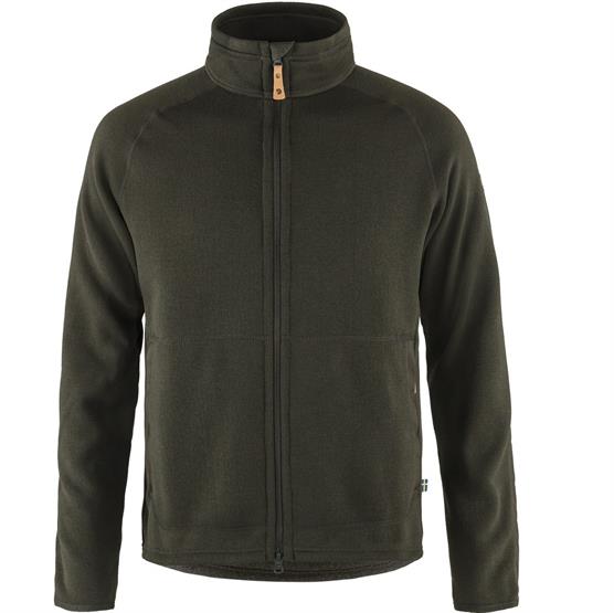 Fjällräven Övik Fleece Zip Sweater til mænd - Mørk Skov