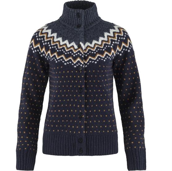 Fjällräven Övik Strik Cardigan til Dame - Mørk Navy
