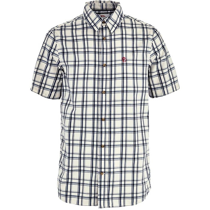 Fj? Llr? Ven ? Vik Lite Shirt Herre   Mænd Chalk White   Dark Navy Xl   Skjorter