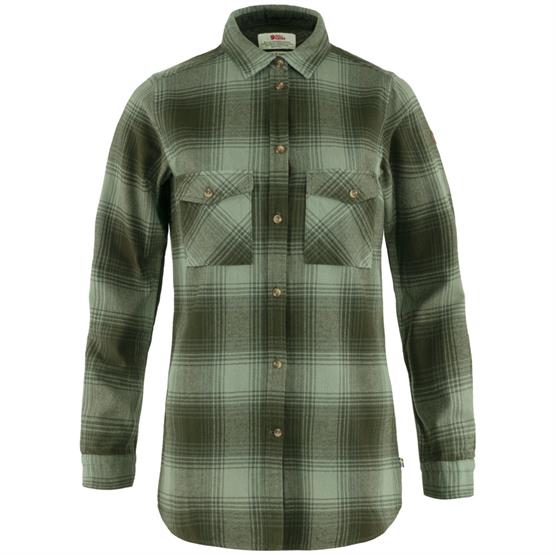 Fjällräven Övik Twill Skjorte L/Æ, Dyb Skovgrøn