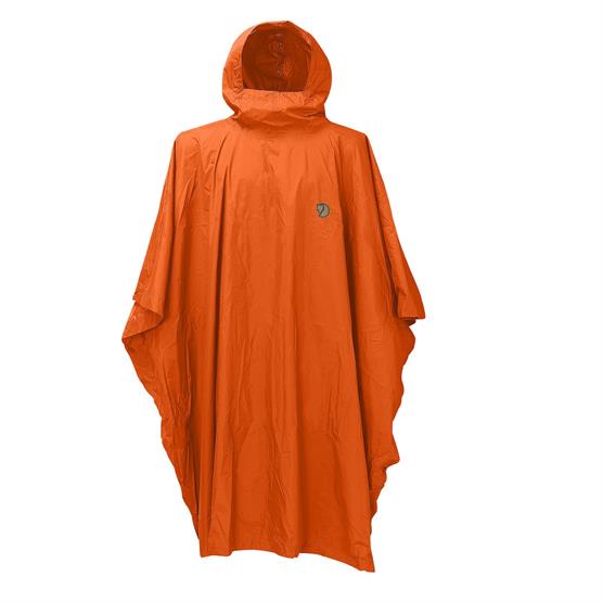Fjällräven Ven Poncho i Safety Orange - Regnslag til Udeliv