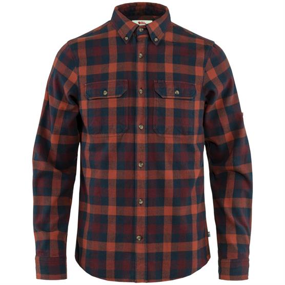 Fjällräven Skog Skjorte til Mænd - Navy og Brændt Orange