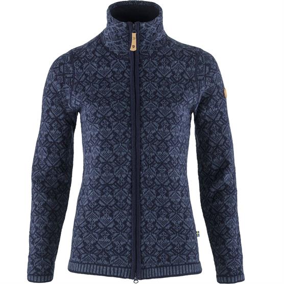 Fjällräven Ven Snow Cardigan til kvinder - mørk navy