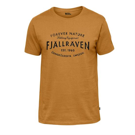 Fjällräven Logo T-Shirt til Mænd - Acorn 100% Økologisk