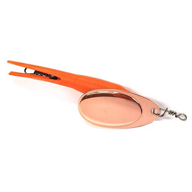 Tilbud: Orange Kobber Spinner Uden Krog – 24 Gr