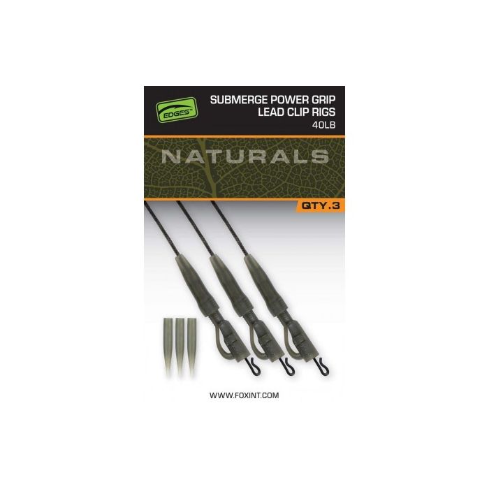 Fox Edges Naturals Submerge Power Grip Lead Clip Rigs  Lb