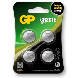 GP Lithium 3V CR2016 Knapcelle Batteri - 4 Stk Udsalg!