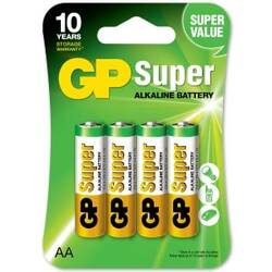 GP Super Alkaline AA Batterier - 4 Stk Tilbud!