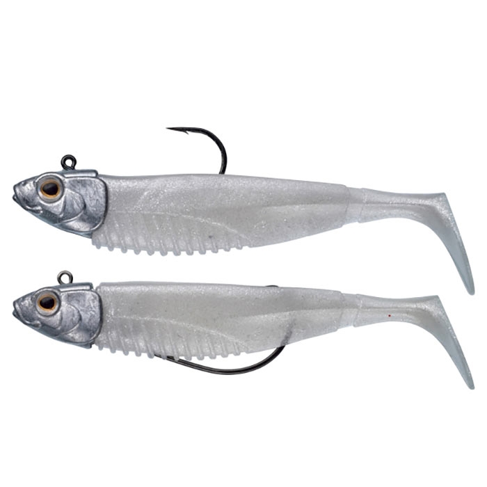 Gunki G Bump Swm95 - 2 Stk Hvid Gummisfisk til Fiskeri