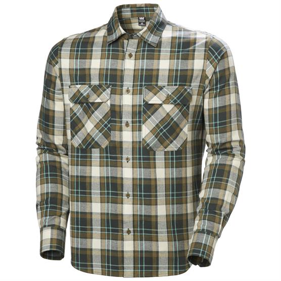 Helly Hansen Lokka Flannelskjorte i Mørk Jungle Tern