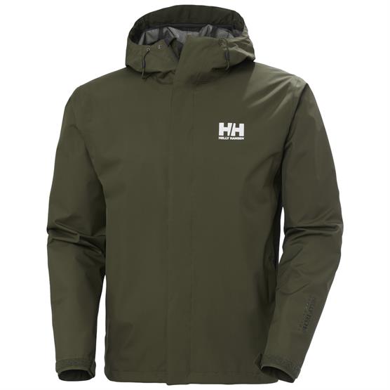 Helly Hansen Seven J Regnjakke i Utility Green - Black Friday!