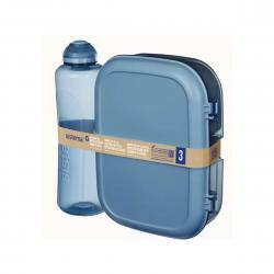 Sistema Madkasse med 480ml Flaske - Ocean Bound Blå