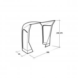 Outwell Mid Tall Connection Cross Powerair   Tilbehør Til Telte