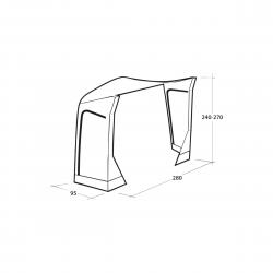 Outwell Mid Tall Connection Park Powerair   Tilbehør Til Telte