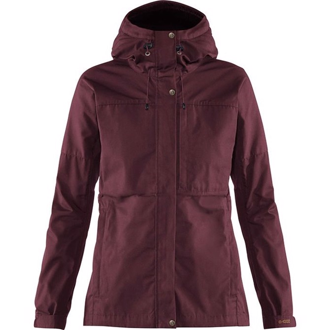 Fjällräven Kaipak Jakke til kvinder - Mørk Garnet/Grey tilbud!