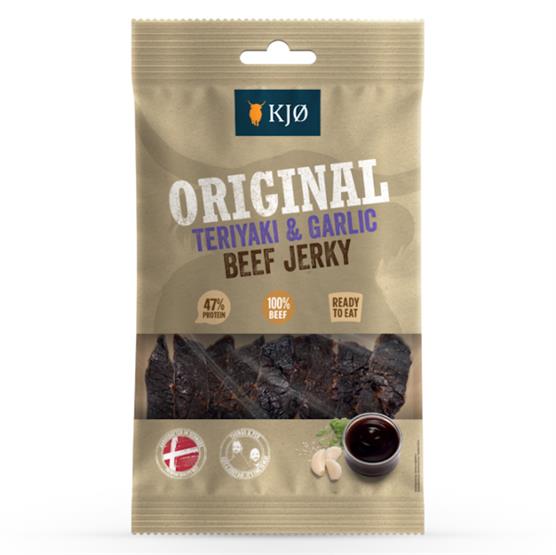 Kjø Original Teriyaki   Garlic Beef Jerky   G