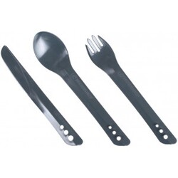 Lifeventure Ellipse Cutlery Set   Graphite   Bestik