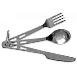 Lifeventure Titanium Cutlery Set   Køkkenredskaber