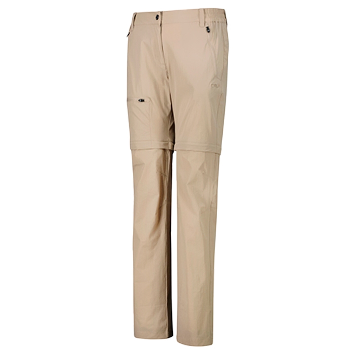 Cmp Zip Off Pant Woman Sabbia    Bukser