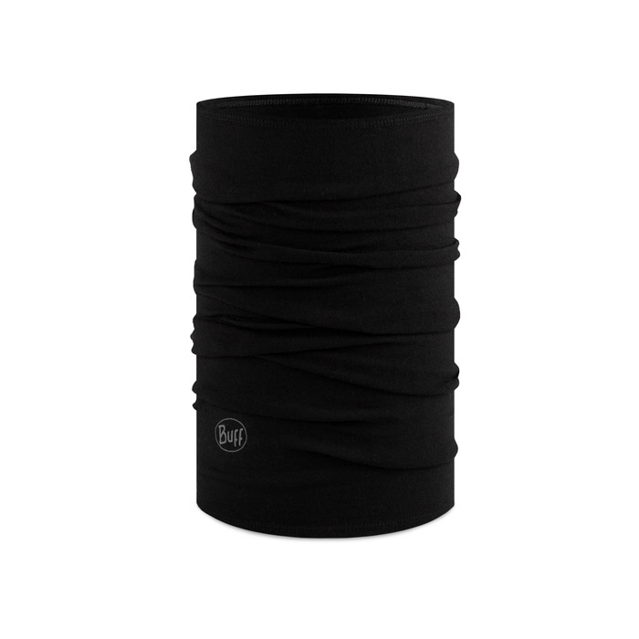 Buff Midweight Merino Wool Halsedisse Solid Black   Buff Og Lign